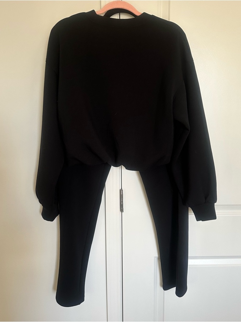 Bubble hem sweatshirt and matching sweatpants
